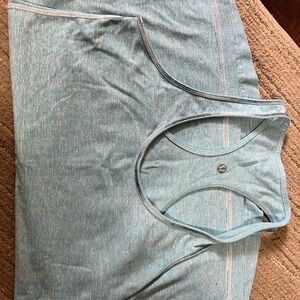 lululemon athletica Aqua Blue Heather Racerback Tank